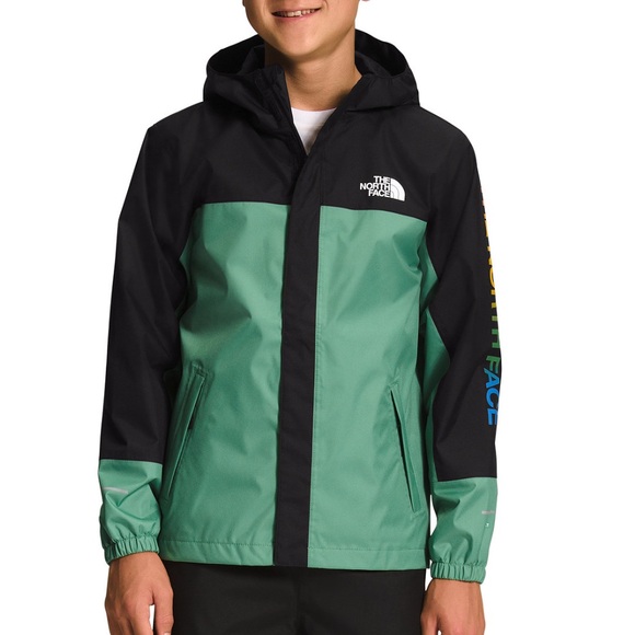 The North Face Boys Antora Rain Jacket in Deep Grass Green XL 14/16 - Picture 2 of 6